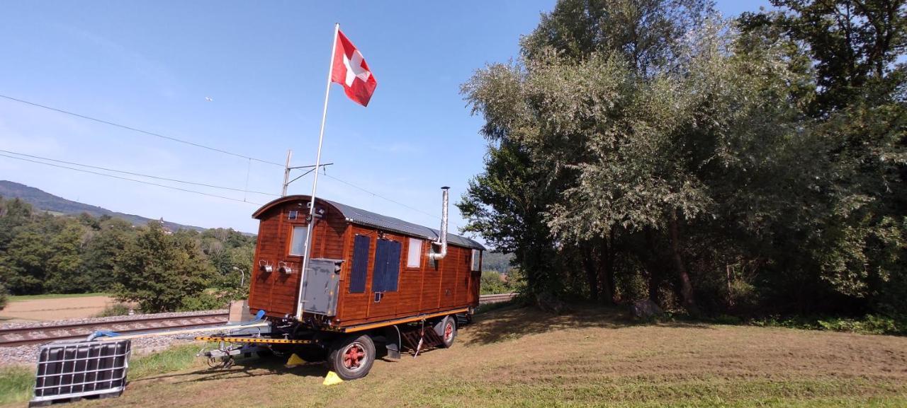 Appartamento Autarkes Tiny House Mit Rheinblick Rumikon Esterno foto